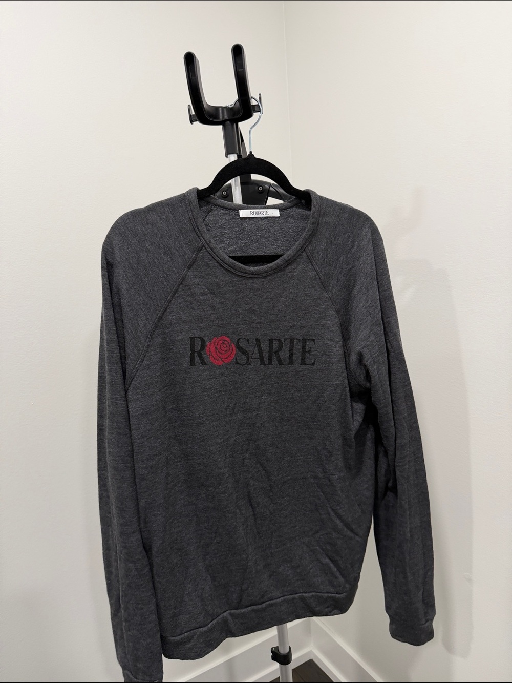 Rodarte Charcoal Gray Knit Crewneck Sweater